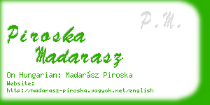 piroska madarasz business card